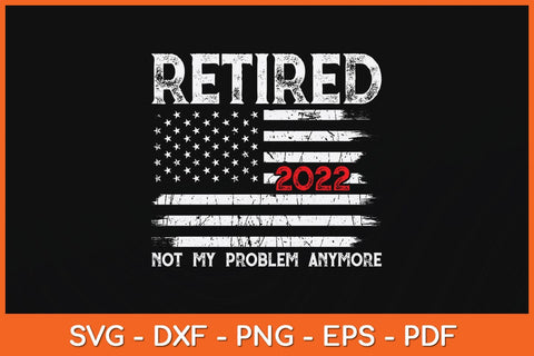 Retired 2022 Vintage American Flag Svg Cutting File SVG Helal 