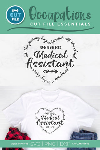 Retired Medical Assistant svg, retired MA svg SVG SVG Cut File 