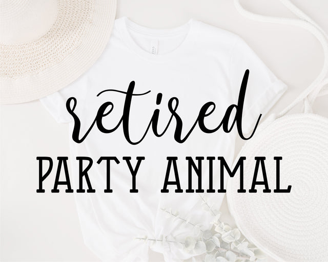 Retired Party Animal svg, Sober svg, Party Girl svg, Drinking svg, New Mom svg, Sober life svg, Clean Living svg, Pregnancy svg, png dxf eps SVG Fauz 