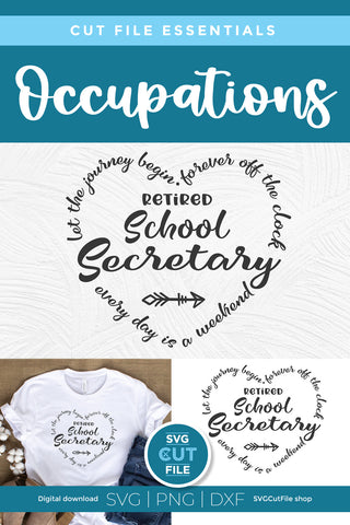 Retired School Secretary SVG SVG SVG Cut File 