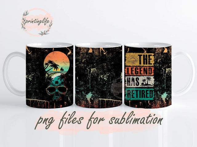 Retirement Mug, Retirement Gifts for Men Women, The Legend Has Retired, Gift Ideas for Grandparent, Mom Dad, Coworkers, Friends Mug Sublimation PrintingLife 