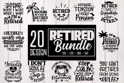 Retirement SVG Bundle | Funny Retire Quotes SVG Cut Files SVG Svgcraft 