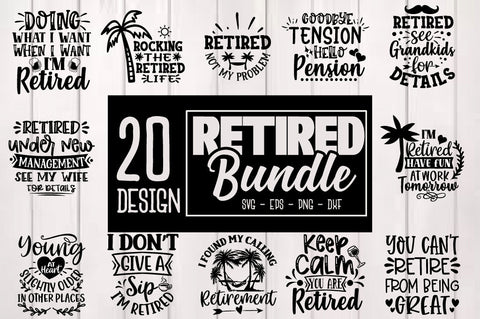 Retirement SVG Bundle | Funny Retire Quotes SVG Cut Files SVG Svgcraft 