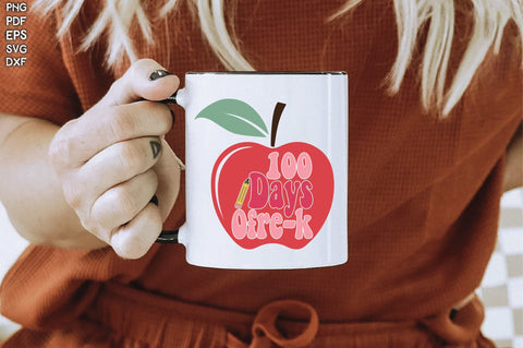 Retro 100 Day Of Pre-k Sublimation Creativeart88 