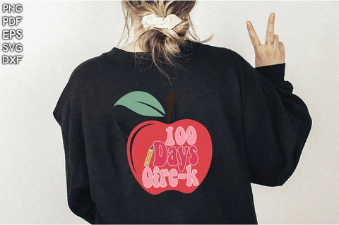 Retro 100 Day Of Pre-k Sublimation Creativeart88 