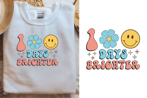 Retro 100 Days Brighter SVG SVGista 