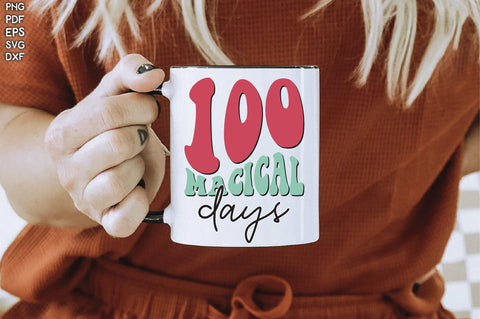 Retro 100 Macical Days Sublimation Creativeart88 