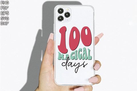 Retro 100 Macical Days Sublimation Creativeart88 