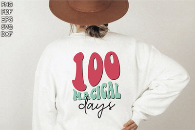 Retro 100 Macical Days Sublimation Creativeart88 