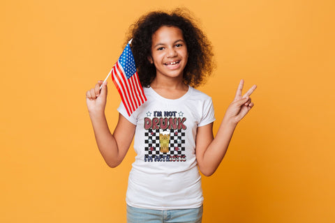 Retro 4th of July PNG, I'm Not Drunk I'm Patriotic Sublimation CraftLabSVG 