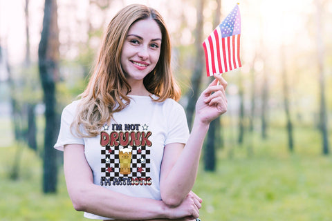 Retro 4th of July PNG, I'm Not Drunk I'm Patriotic Sublimation CraftLabSVG 