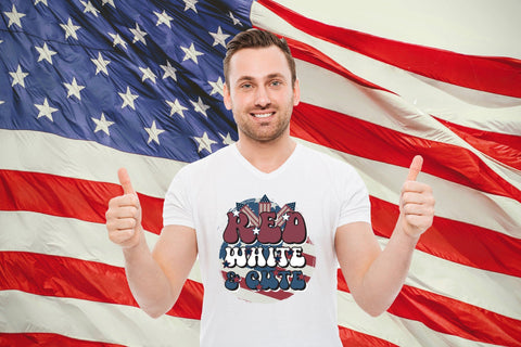 Retro 4th of July PNG Sublimation, Red White & Cute Sublimation CraftLabSVG 