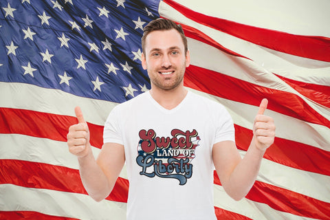 Retro 4th of July PNG | Sweet Land of Liberty Sublimation CraftLabSVG 