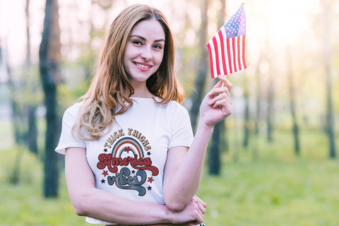 Retro 4th of July PNG | Thick Thighs America Vibes Sublimation CraftLabSVG 