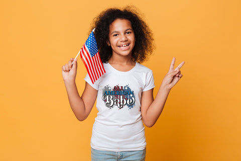 Retro 4th of July Sublimation, All American Babe PNG Sublimation CraftLabSVG 