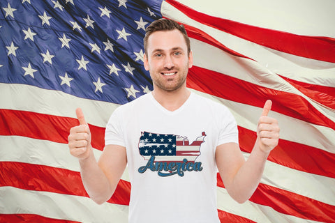 Retro 4th of July Sublimation - America PNG Sublimation CraftLabSVG 