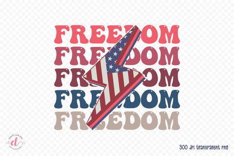 Retro 4th of July Sublimation - Freedom PNG Sublimation CraftLabSVG 