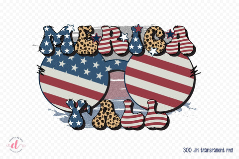 Retro 4th of July Sublimation - Merica Y'all PNG Sublimation CraftLabSVG 