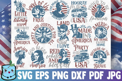Retro 4th Of July SVG Bundle SVG MintyMarshmallows 