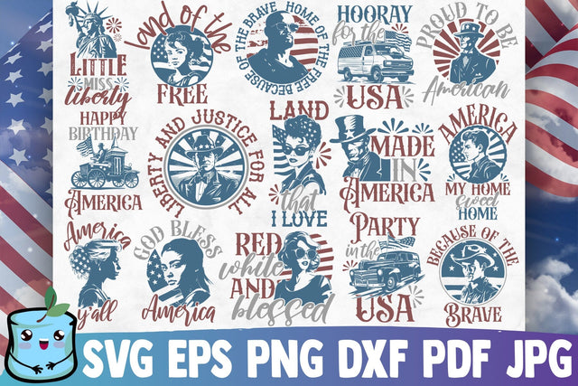 Retro 4th Of July SVG Bundle SVG MintyMarshmallows 