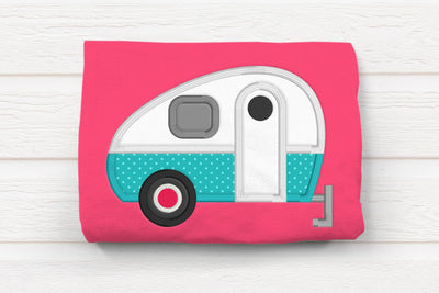 Retro 50s Camper Applique Embroidery Embroidery/Applique DESIGNS Risa Rocks It 
