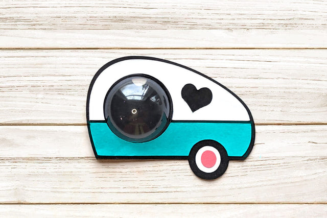 Retro 50s Camper Candy Dome Holder SVG 3D Paper Risa Rocks It 