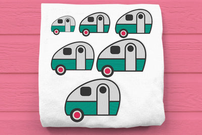 Retro 50s Camper Mini Embroidery Embroidery/Applique DESIGNS Risa Rocks It 