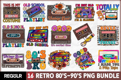 Retro 80's-90's Sublimation Bundle Sublimation Regulrcrative 