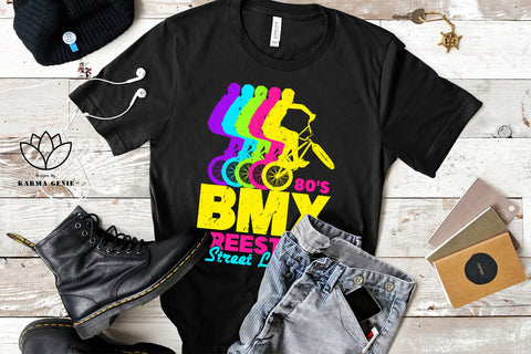 Retro 80’s Bmx - Vintage Graphic Design Sublimation SVG Karma Genie Graphics 