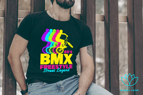 Retro 80’s Bmx - Vintage Graphic Design Sublimation SVG Karma Genie Graphics 