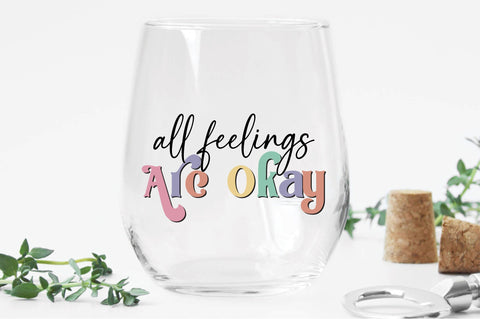 Retro All Feelings Are Okay Sublimation Sublimation Creativeart88 