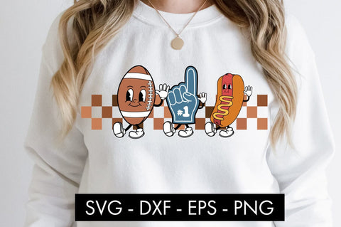 Retro American Football SVG Cut File PNG Sublimation SVG Freeling Design House 