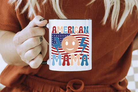 Retro American Mama Sublimation Creativeart88 