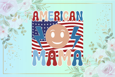 Retro American Mama Sublimation Creativeart88 