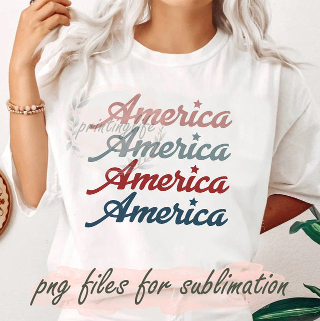 Retro American Sublimation Png, Usa Design Png, 4th of July Png, American Stacking Png, Patriotic American Png, Independence day png, Design Download Sublimation PrintingLife 