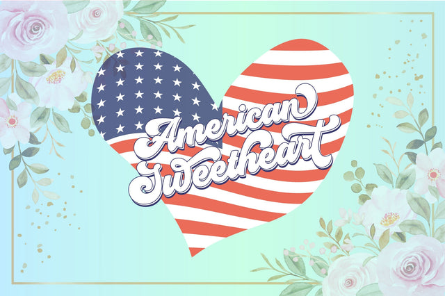 Retro American Sweetheart Sublimation Creativeart88 