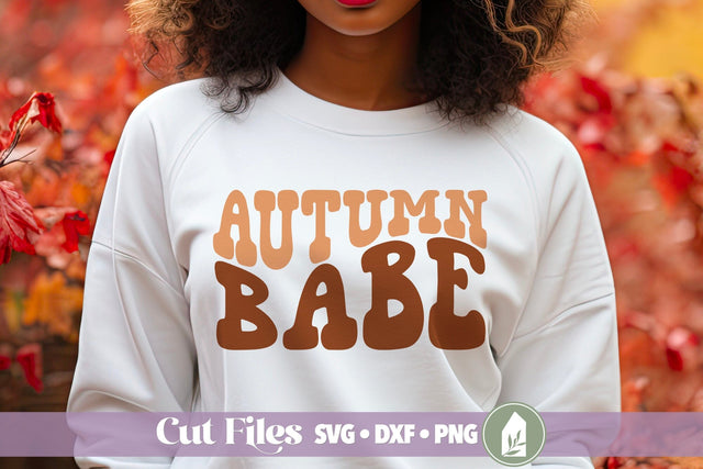 Retro Autumn Babe SVG, Fall Shirt SVG SVG LilleJuniper 