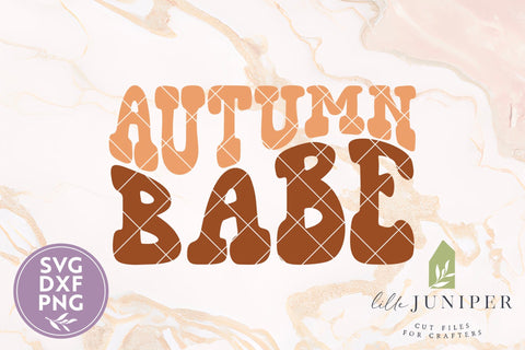 Retro Autumn Babe SVG, Fall Shirt SVG SVG LilleJuniper 