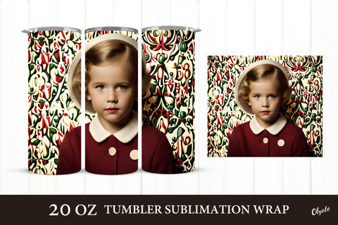Retro Baby Face. 20 OZ Tumbler Wrap. Vintage Tumbler Sublimation Olga Terlyanskaya 