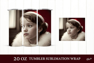 Retro Baby Face. 20 OZ Tumbler Wrap. Vintage Tumbler Sublimation Olga Terlyanskaya 