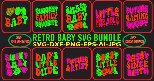 RETRO-BABY-SVG-BUNDLE SVG Syaman 