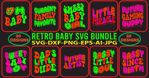RETRO-BABY-SVG-BUNDLE SVG Syaman 