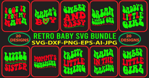 RETRO-bABY-SVG-BUNDLE SVG Syaman 