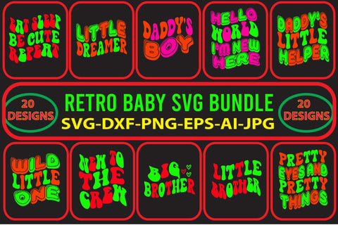 RETRO-bABY-SVG-BUNDLE SVG Syaman 