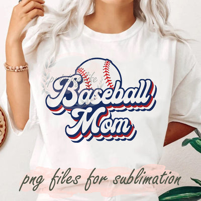 Retro Baseball Mom Png, Baseball Mom Sublimation, Game Day Png, Mothers Day Design Png, Design Download Sublimation PrintingLife 