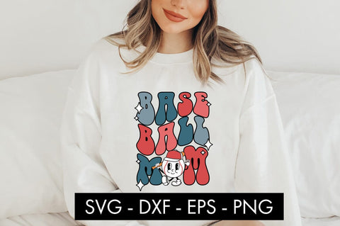 Retro Baseball Mom SVG PNG Cut file SVG Freeling Design House 