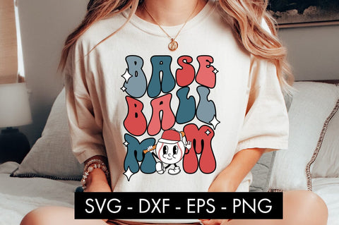 Retro Baseball Mom SVG PNG Cut file SVG Freeling Design House 