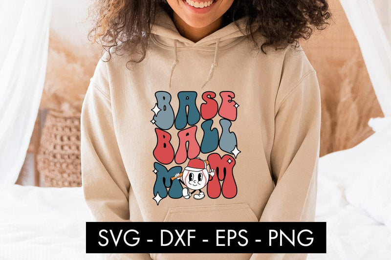 Retro Baseball Mom SVG PNG Cut file SVG Freeling Design House 