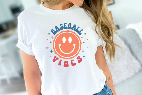 Retro Baseball SVG Design, Baseball vibes SVG FiveStarCrafting 