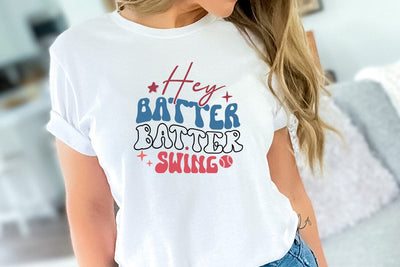 Retro Baseball SVG Design, Hey batter batter swing SVG FiveStarCrafting 